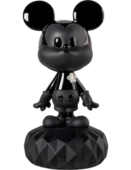 Lladró - Mickey Total Black Sculpture - Black