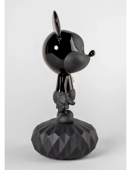 Lladró - Mickey Total Black Sculpture - Black
