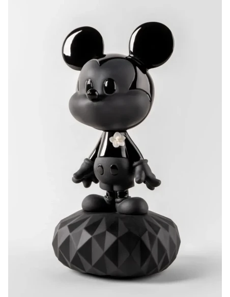 Lladró - Mickey Total Black Sculpture - Black
