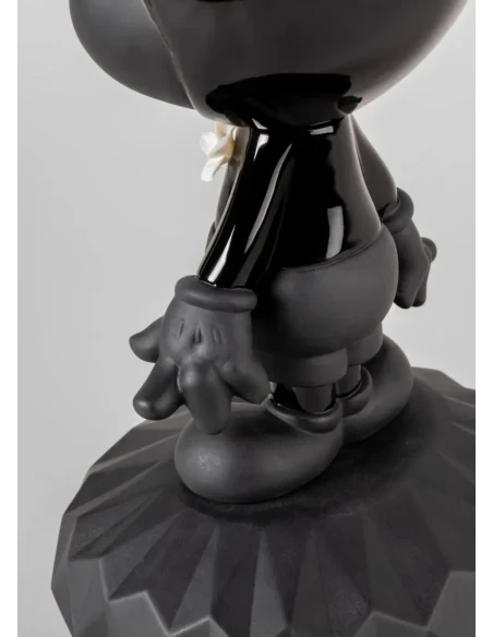 Lladró - Mickey Total Black Sculpture - Black