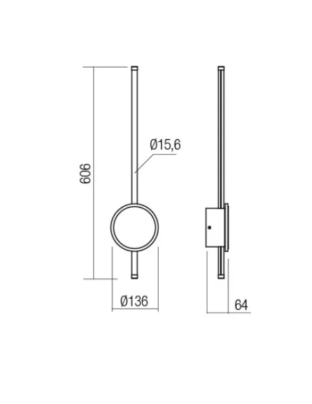 Redo Group - Diaz Round Wall Lamp - Matt Black