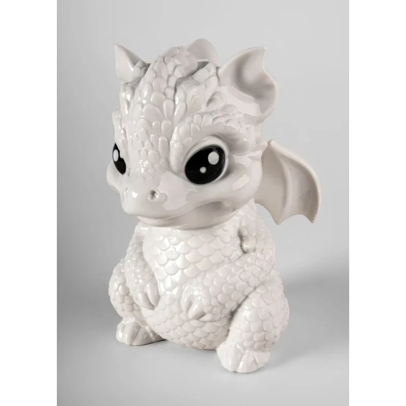 Lladró - Scultura Baby Dragon - Bianco