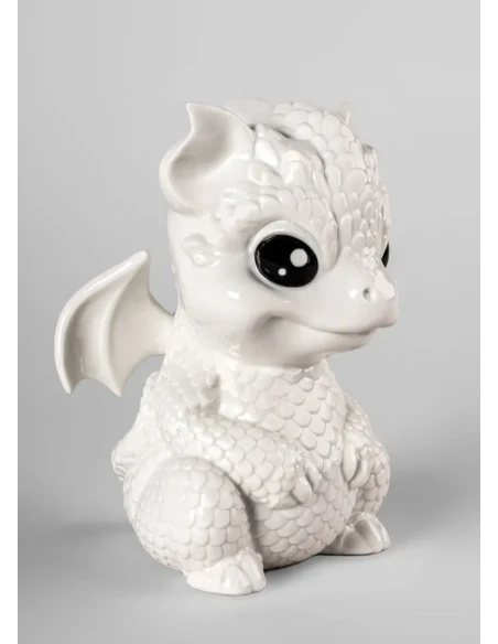 Lladró - Baby Dragon Sculpture - White