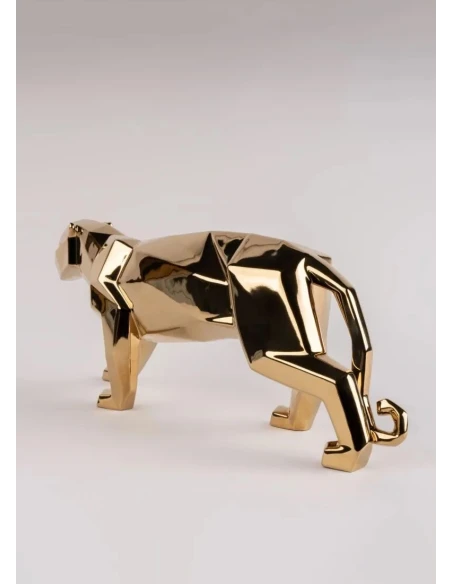 Lladró - Panther Sculpture - Gold
