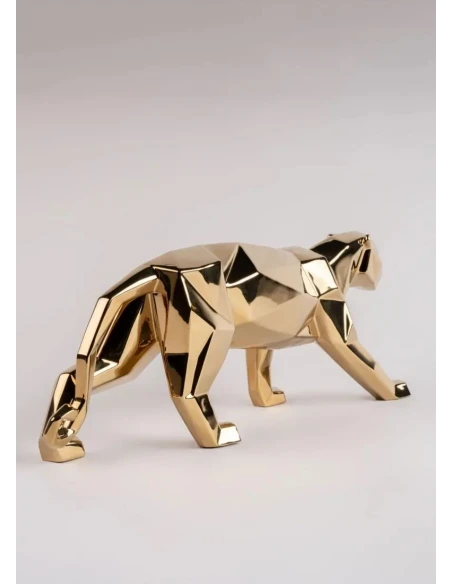 Lladró - Panther Sculpture - Gold