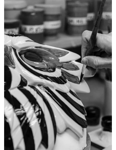 Lladró - Scultura Maschera Gufo - Nero Oro