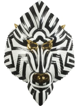 Lladró - Mandrill Mask Sculpture - Black Gold
