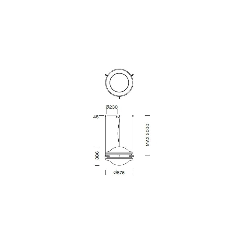 Olev - Baryon Lampada a Sospensione Singola - Brunito