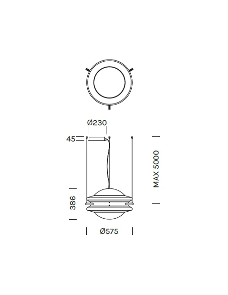 Olev - Baryon Single Pendant Lamp - Burnished