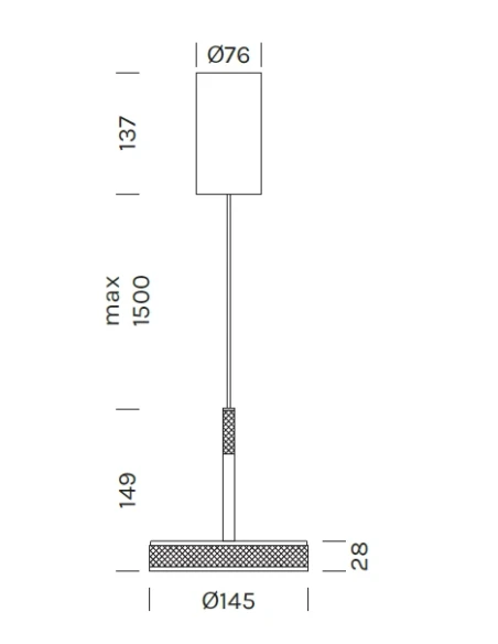 Olev - Overfly Lampada a Sospensione - Nero Ultra Opaco