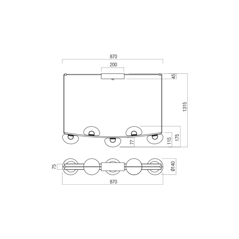 Redo Group - Sinclair Lampada a Sospensione - Oro Opaco