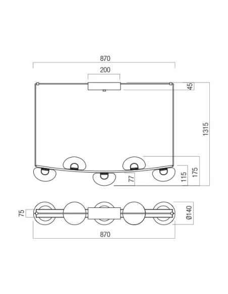 Redo Group - Sinclair Lampada a Sospensione - Oro Opaco