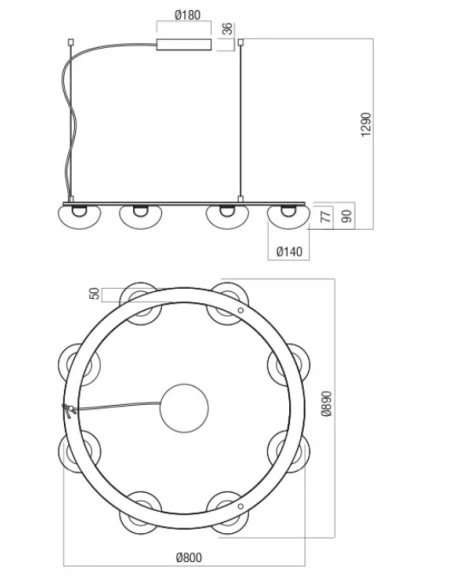 Redo Group - Sinclair Circular Pendant Lamp - Matte Gold