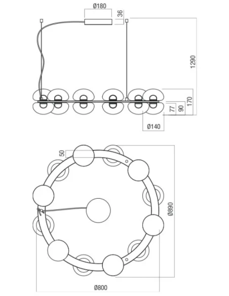 Redo Group - Sinclair Circular Pendant Lamp - Matte Gold
