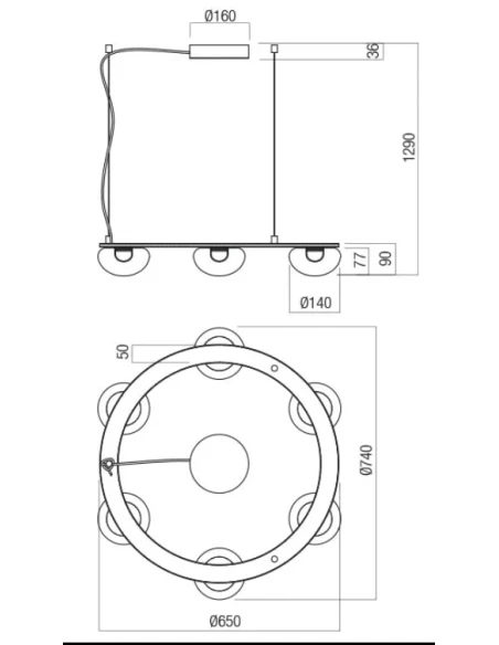 Redo Group - Sinclair Lampada a Sospensione Circolare - Nero Opaco