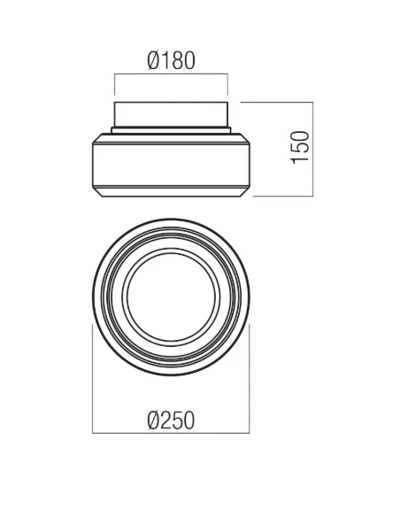 Redo Group - Solera Ceiling Lamp - Smoke / White