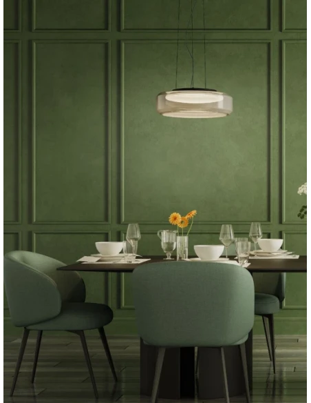 Redo Group - Solera Lampada a Sospensione - Fumè / Bianco