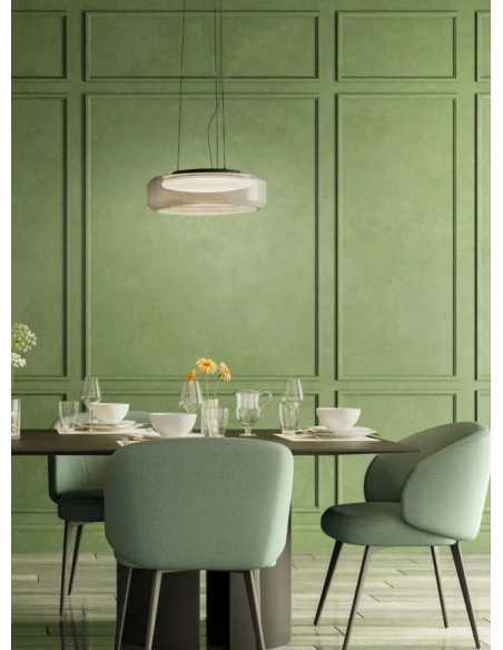 Redo Group - Solera Lampada a Sospensione - Fumè / Bianco