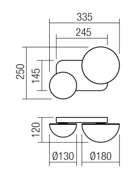 Redo Group - Lumien Lampada da Parete / Soffitto - Bianco Opaco