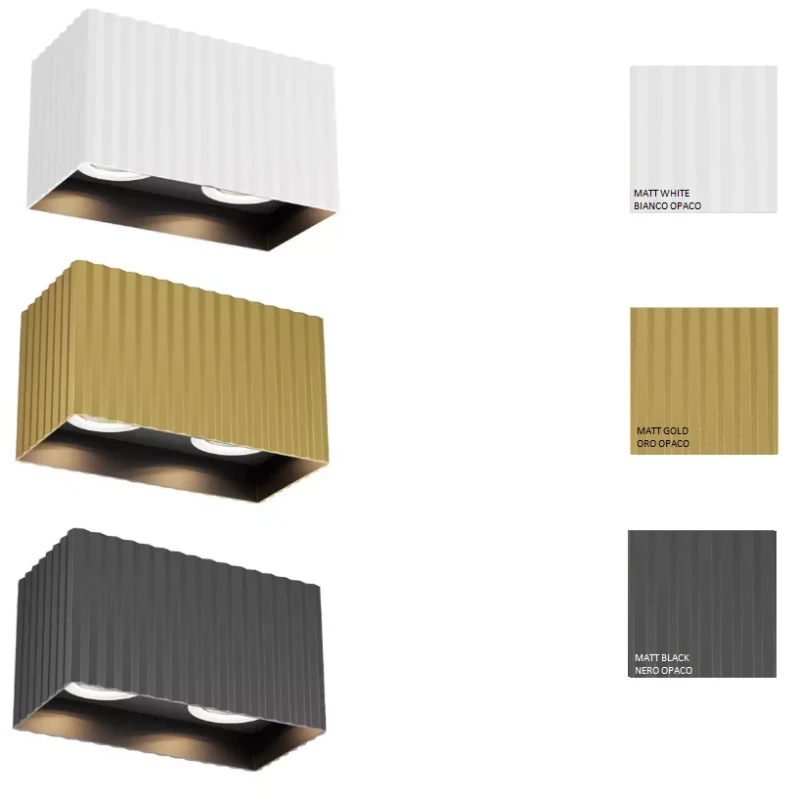 Redo Group - Delphi Lampada da Soffitto Doppia Quadrata