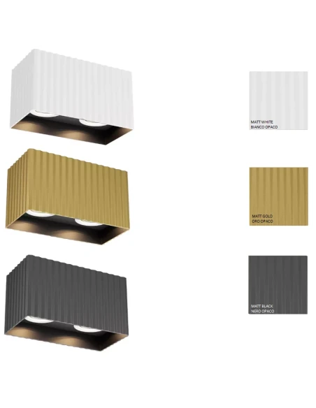 Redo Group - Delphi Double Square Ceiling Lamp