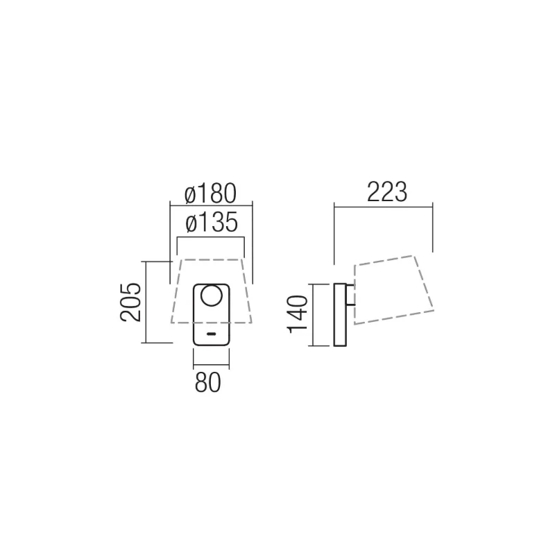 Redo Group - Nemia Wall Lamp - Matte Black