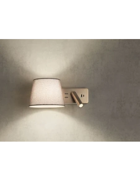 Redo Group - Nemia LED Wall Lamp with USB Socket - Antique Bronze