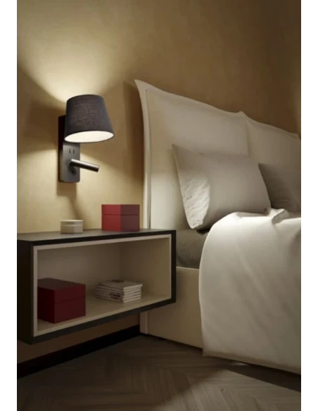 Redo Group - Nemia LED Wall Lamp with USB Socket - Matte Black