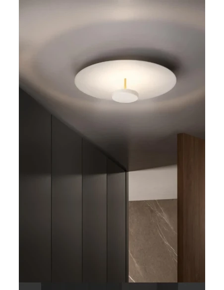 Olev - Overfly Plus PL Lampada da Soffitto - Bianco  Super Opaco / Oro