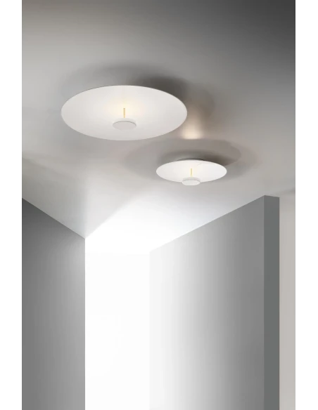 Olev - Overfly Plus PL Lampada da Soffitto - Bianco  Super Opaco / Oro