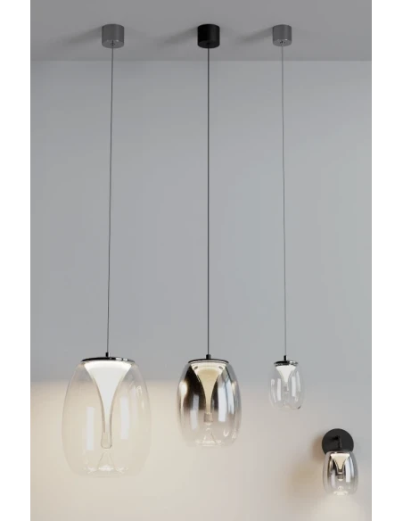 Redo Group - Drop Pendant Lamp - Crome / Transparent