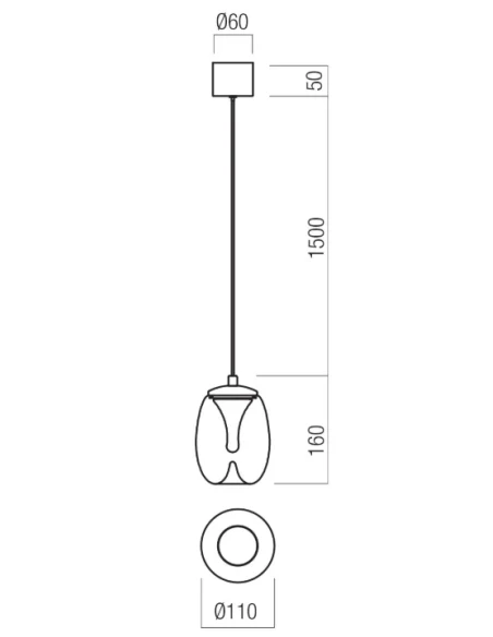 Redo Group - Drop Lampada a Sospensione - Cromo / Trasparente