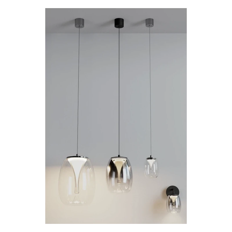 Redo Group - Drop Lampada a Sospensione - Nero Opaco / Fumè