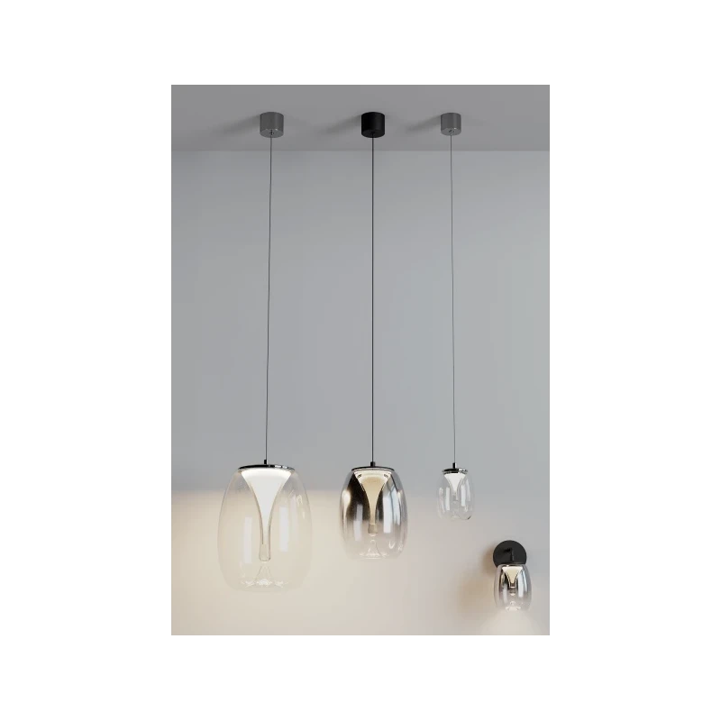 Redo Group - Drop Lampada da Parete - Cromo / Trasparente