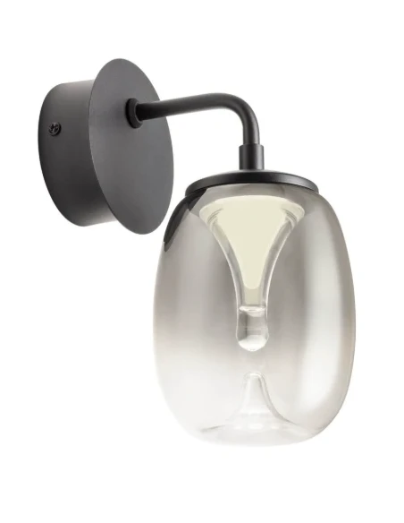 Redo Group - Drop Wall Lamp - Matt Black / Smoked