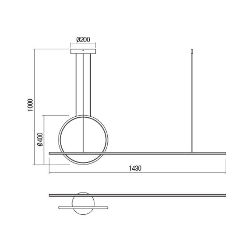 Redo Group - Giotto Lampada a Sospensione - Nero