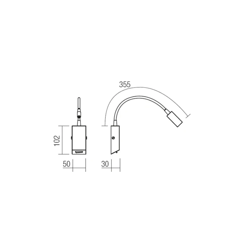 Redo Group - Hello Lampada da Parete - Nichel Satinato