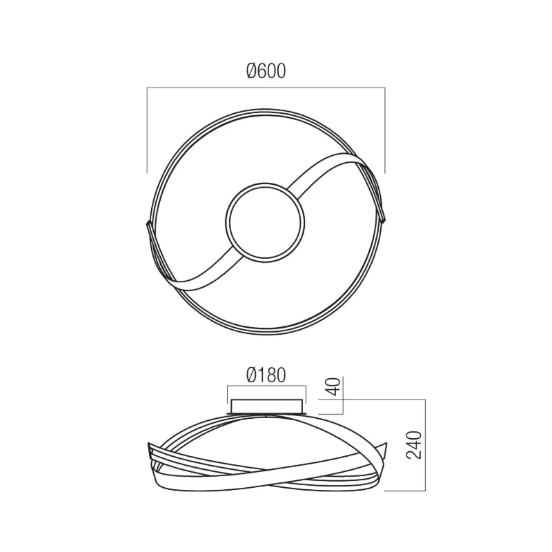 Redo Group - Impuls Ceiling Lamp - Matt Gold