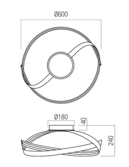 Redo Group - Impuls Ceiling Lamp - Matt Black