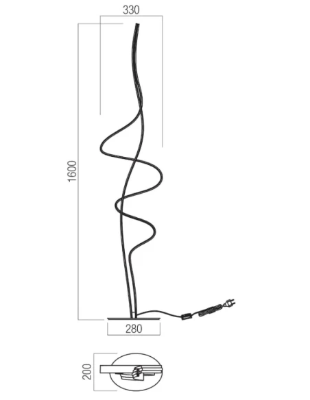 Redo Group - Impuls Floor Lamp - Matt Gold