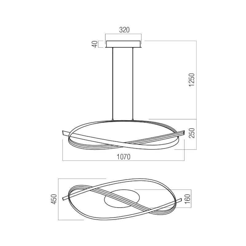 Redo Group - Impuls Circular Pendant Lamp - Matt Gold