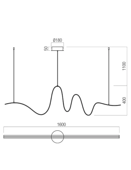 Redo Group - Impuls Linear Pendant Lamp - Matt White