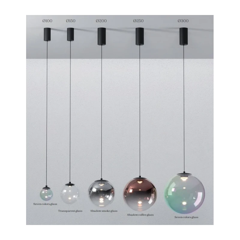 Redo Group - Irides  Suspension Lamp - Matte Black / Smoked Shade