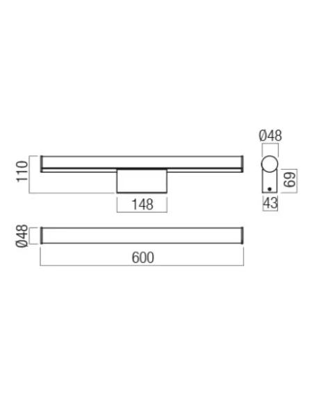 Redo Group - Kali Wall / Mirror Lamp - Crome