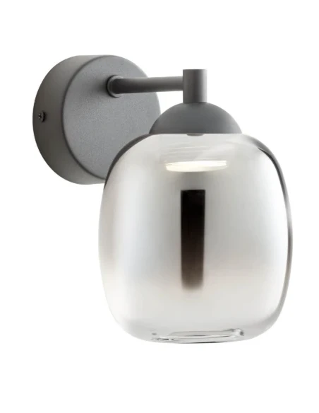 Redo Group - Khadi Lampada da Parete - Nero Opaco / Sfumato Fumè