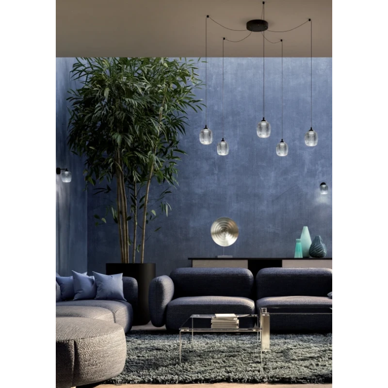 Redo Group - Khadi Wall Lamp - Matte Black / Smoked Shade