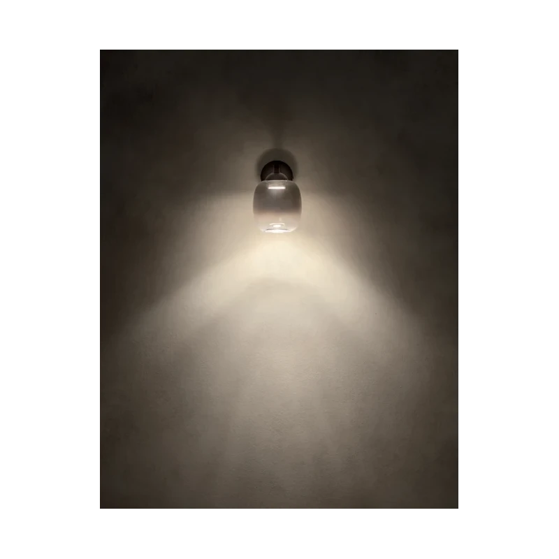 Redo Group - Khadi Lampada da Parete - Nero Opaco / Sfumato Fumè