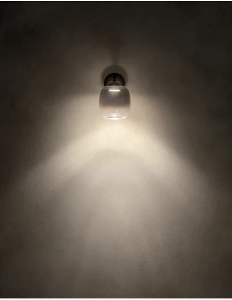 Redo Group - Khadi Lampada da Parete - Nero Opaco / Sfumato Fumè