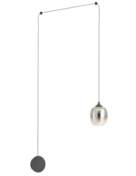 Redo Group - Khadi Wall / Ceiling Lamp - Matte Black / Smoked Shade
