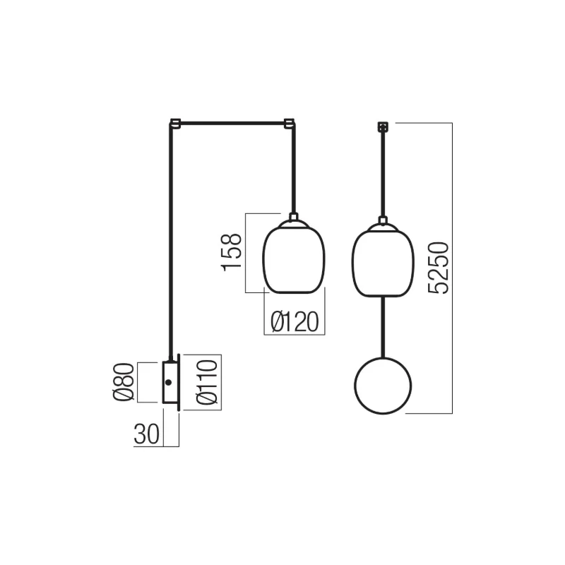 Redo Group - Khadi Wall / Ceiling Lamp - Matte Black / Smoked Shade